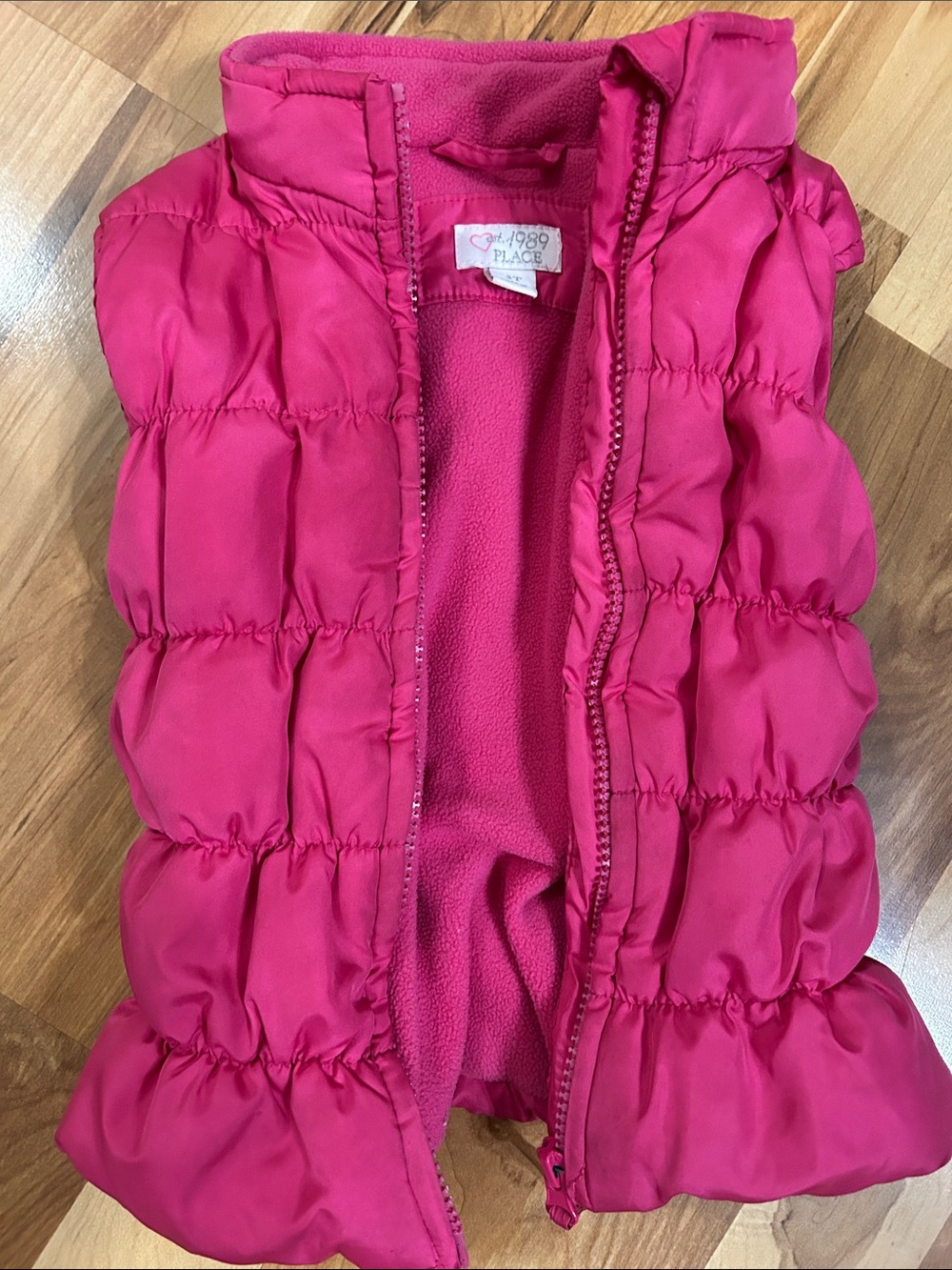 The Children's Place Hot Pink Quilted Puffer Vest 3 T